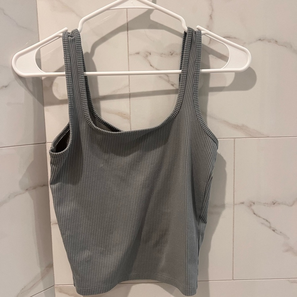 Hollister Charcoal Ribbed Tank